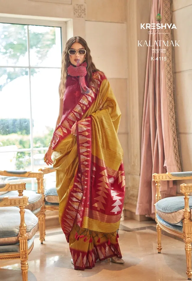 Kreshva Kalatmak Silk With Traditional Temple Border Saree Wholesale 10 Beautiful Kreshva Kalatmak Silk With Traditional Temple Border Saree Wholesale 2026