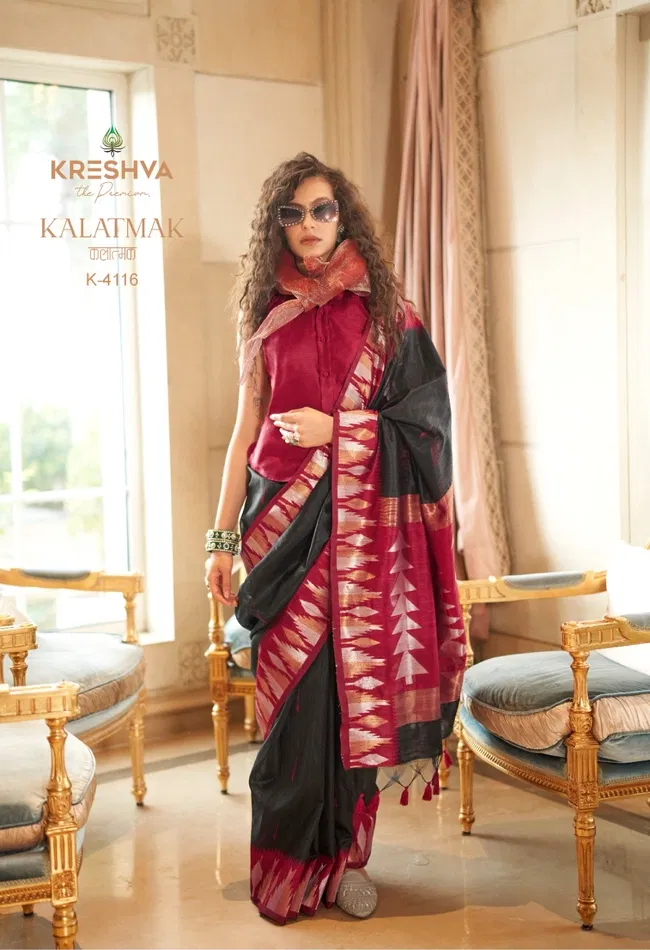 Kreshva Kalatmak Silk With Traditional Temple Border Saree Wholesale 11 Beautiful Kreshva Kalatmak Silk With Traditional Temple Border Saree Wholesale 2026
