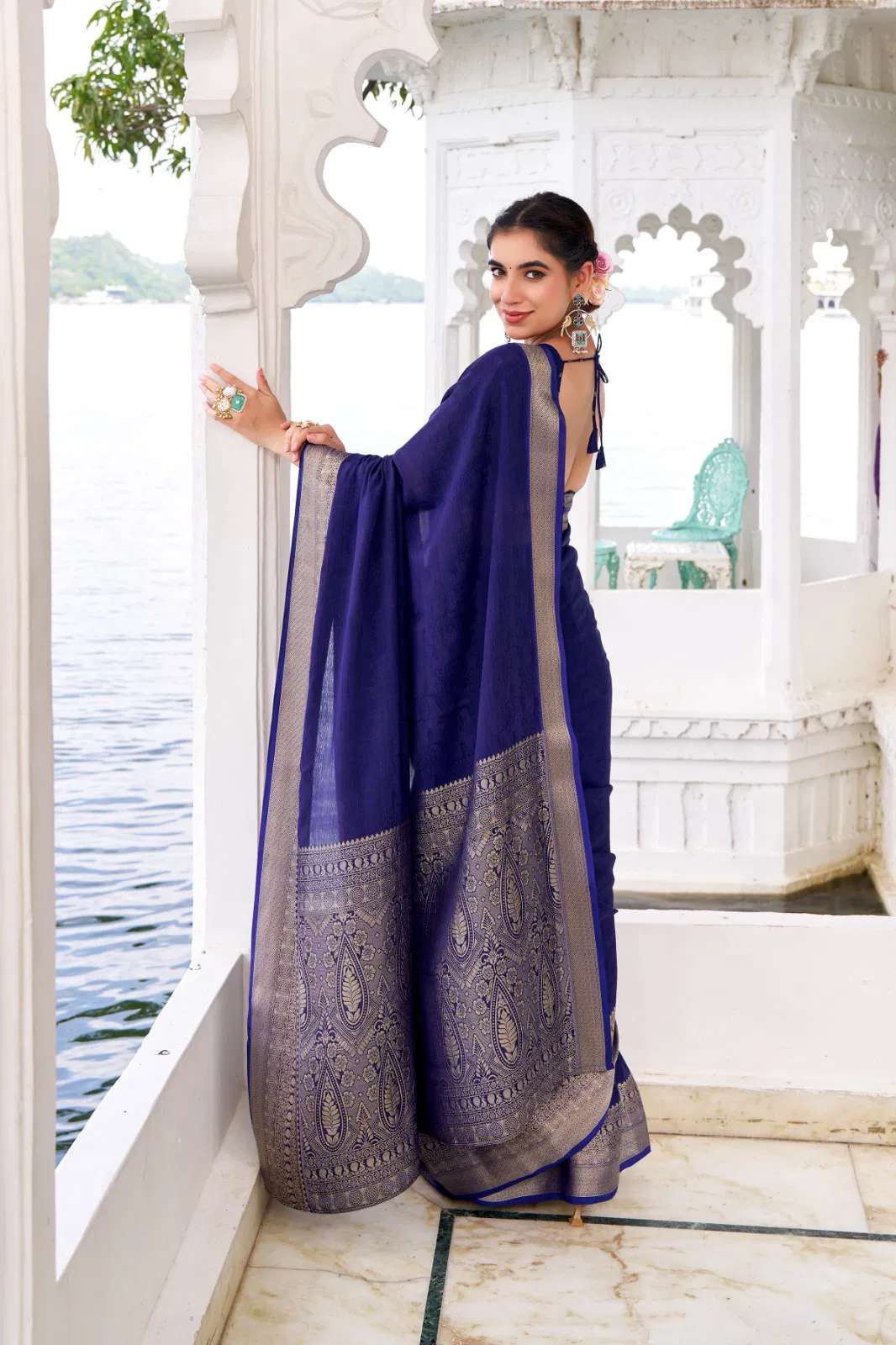 Lekha YF Mritsa Chinon Self Printed Zari Weaving Saree Wholesale 11 Beautiful Lekha YF Mritsa Chinon Self Printed Zari Weaving Saree Wholesale 2026