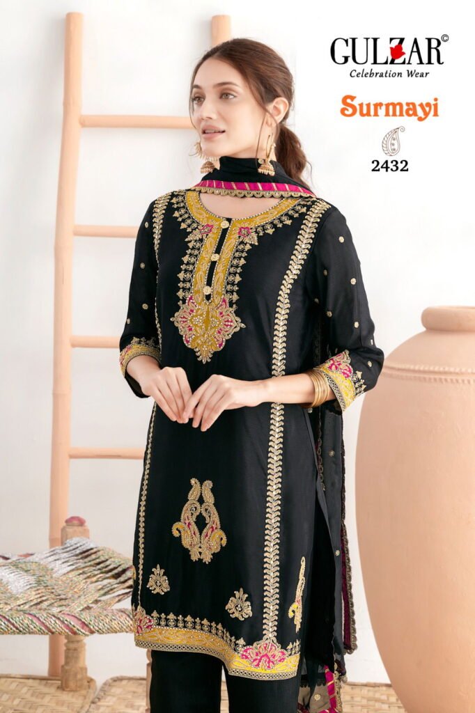 Buy Gulzar Surmayi Chinon With Mirror Work Top Bottom And Dupatta Wholesale 2026 6 Buy Gulzar Surmayi Chinon With Mirror Work Top Bottom And Dupatta Wholesale 2026
