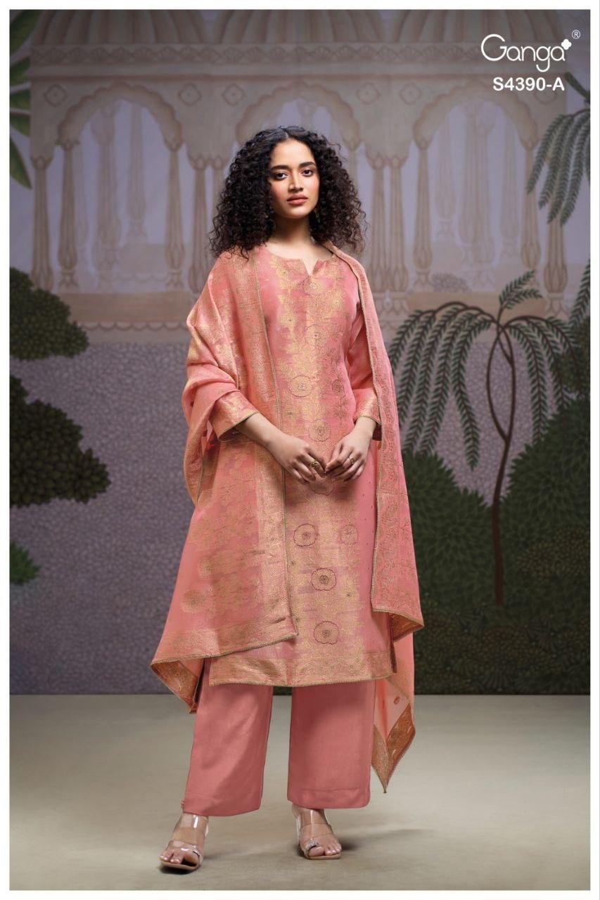 Ganga Jivana 4390 Bemberg Silk With Embroidery Salwar Kameez Wholesale 4 Latest Ganga Jivana 4390 Bemberg Silk With Embroidery Salwar Kameez Wholesale 2026