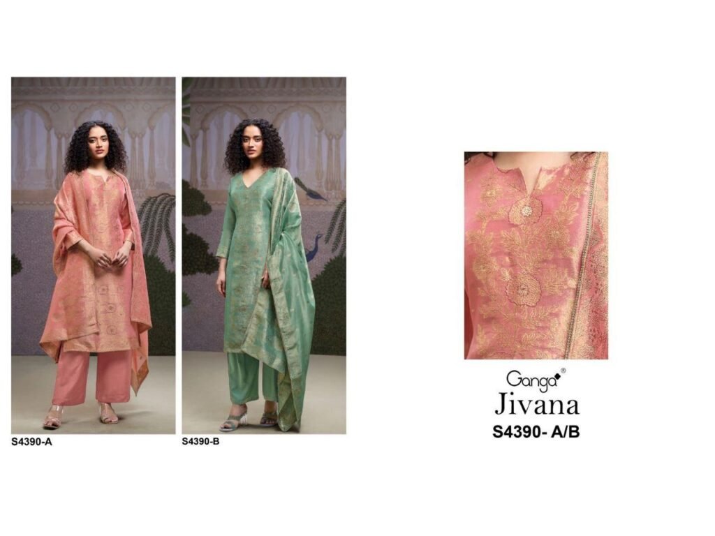 Latest Ganga Jivana 4390 Bemberg Silk With Embroidery Salwar Kameez Wholesale 2026
