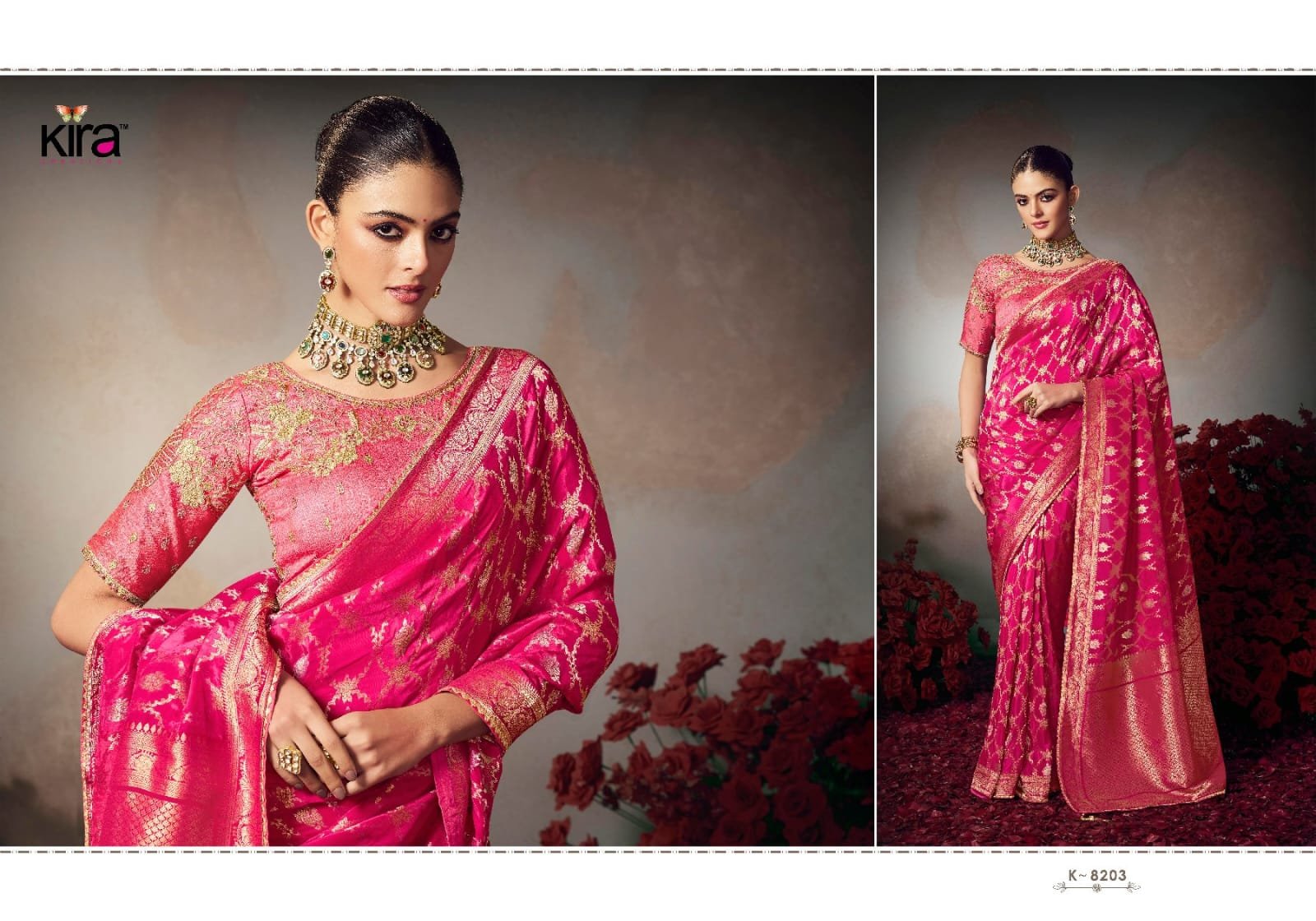 Kira Kamini Silk Beautiful Lace Border & Piping Saree Collection Wholesale 7 Stylish Kira Kamini Silk Beautiful Lace Border & Piping Saree Collection Wholesale 2026