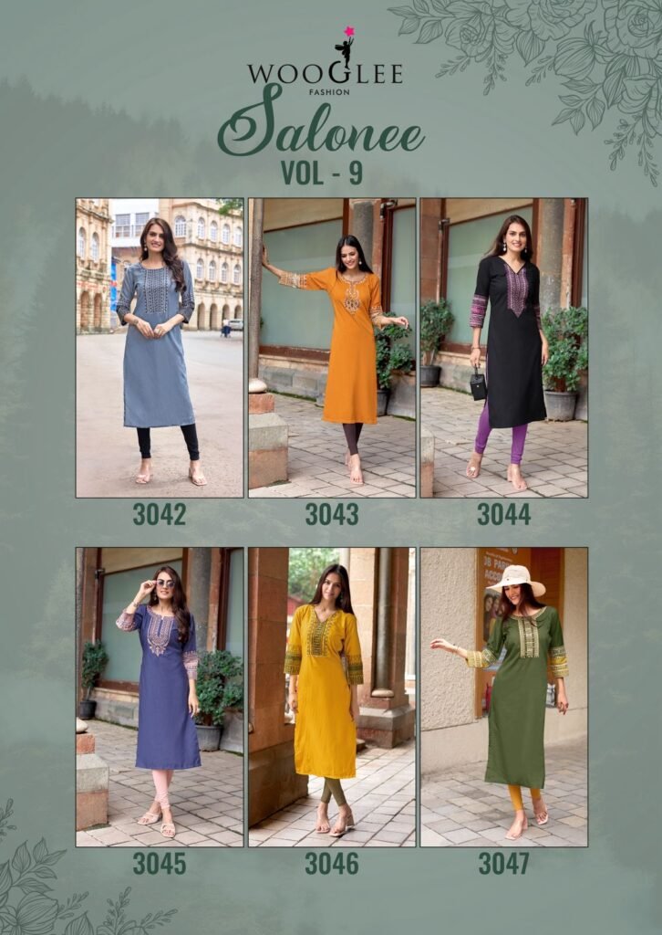 Stylish Wooglee Salonee Vol 9 Rayon Thread And Handwork Top Collection Wholesale 2026