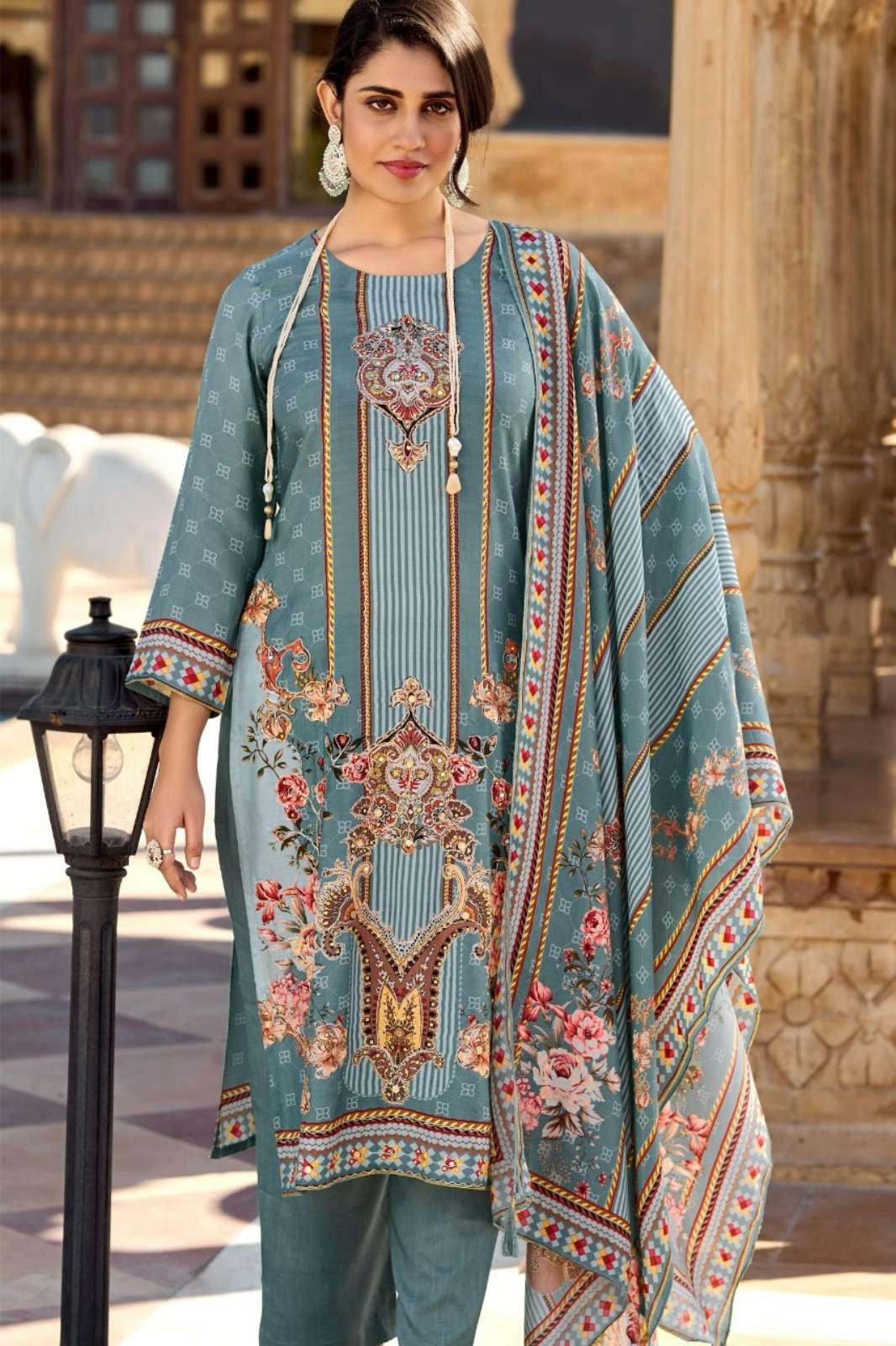 Amrutvela AT155 A to D Pure viscous Maslin digital print Pakistani Dress Collection Wholesale