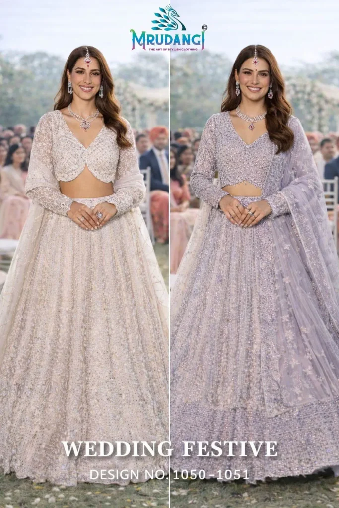 Beautiful Mrudangi Wedding Festive Net Embroidered And Mirror Work Lehenga Choli Wholesale 2026