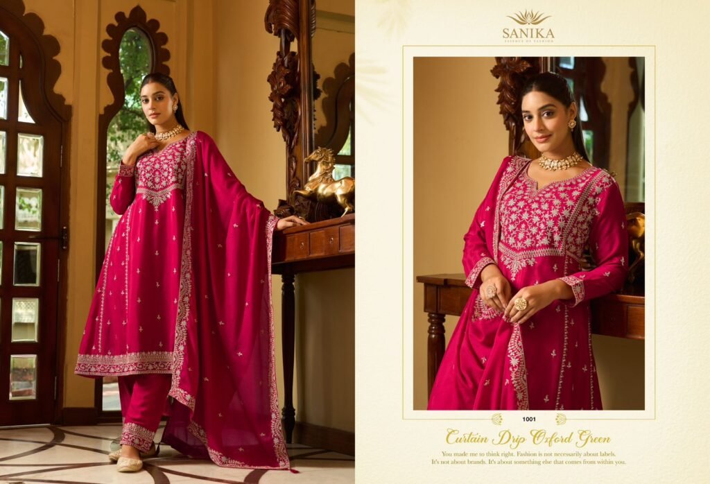 Stylish Sanika Aarini Chinon Silk Heavy Embroidery Top Plazzo Pant With Dupatta Wholesale 2026 2 Stylish Sanika Aarini Chinon Silk Heavy Embroidery Top Plazzo Pant With Dupatta Wholesale 2026