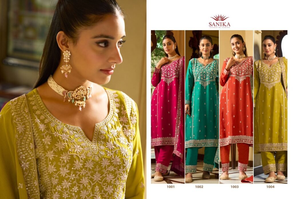 Stylish Sanika Aarini Chinon Silk Heavy Embroidery Top Plazzo Pant With Dupatta Wholesale 2026 6 Stylish Sanika Aarini Chinon Silk Heavy Embroidery Top Plazzo Pant With Dupatta Wholesale 2026