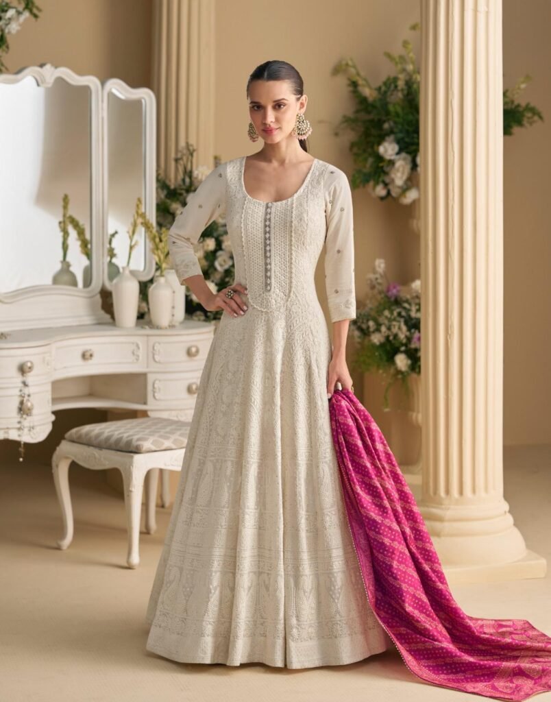 Buy Sayuri Dawat Georgette With Embroidered Gown And Dupatta Collection Wholesale 2026