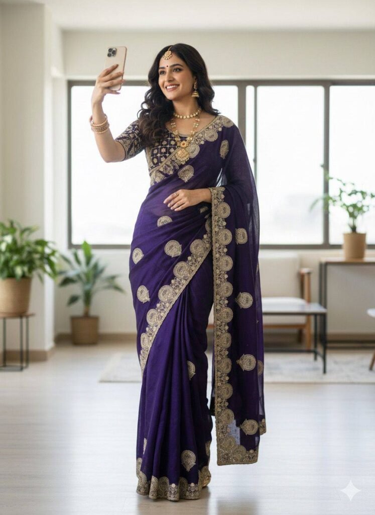 Buy Bt 442 Beautiful Fandy Satin Silk Embroidered Saree Collection Wholesale 2026