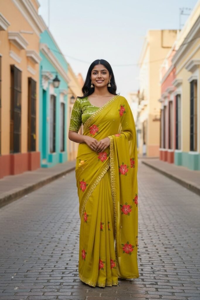 Stylish Bt 1305 B Viscose Rangoli Floral Embroidery Worked Fancy Saree Collection Wholesale 2026 3 Stylish Bt 1305 B Viscose Rangoli Floral Embroidery Worked Fancy Saree Collection Wholesale 2026