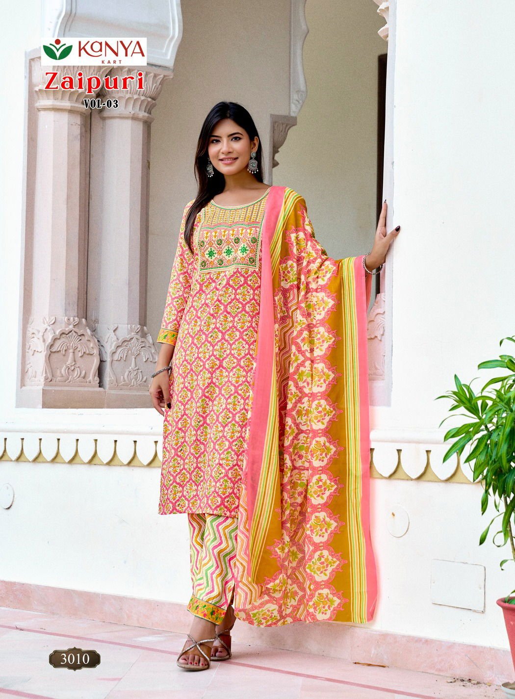 De Zaipuri Vol 3 Two Tone Cotton Embroidered Kurti WIth Bottom Dupatta Wholesale 13 Buy De Zaipuri Vol 3 Two Tone Cotton Embroidered Kurti WIth Bottom Dupatta Wholesale 2026