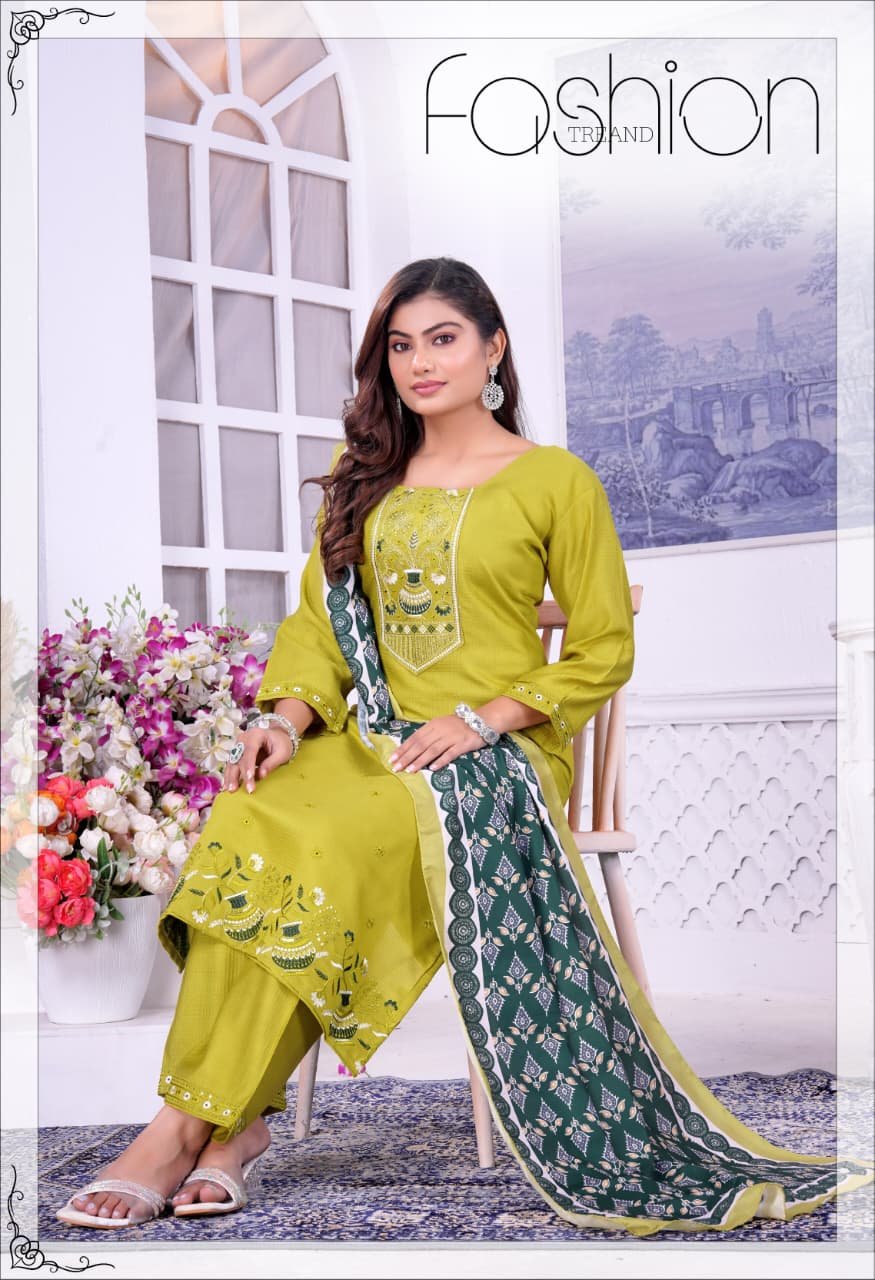 De Ishika Berlin Silk With Sequince Embroidery Worked Kurti With Bottom Dupatta Wholesale 9 Latest De Ishika Berlin Silk With Sequince Embroidery Worked Kurti With Bottom Dupatta Wholesale 2026