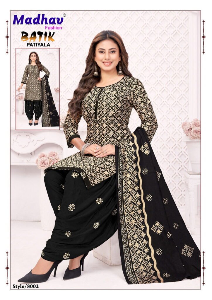 Beautiful Madhav Batik Patiyala Vol 8 Cotton Printed Dress Material Collection Wholesale 2026 3 Beautiful Madhav Batik Patiyala Vol 8 Cotton Printed Dress Material Collection Wholesale 2026