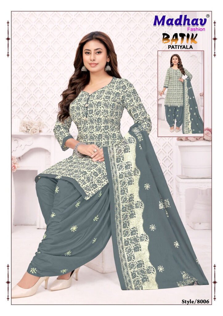 Beautiful Madhav Batik Patiyala Vol 8 Cotton Printed Dress Material Collection Wholesale 2026 7 Beautiful Madhav Batik Patiyala Vol 8 Cotton Printed Dress Material Collection Wholesale 2026
