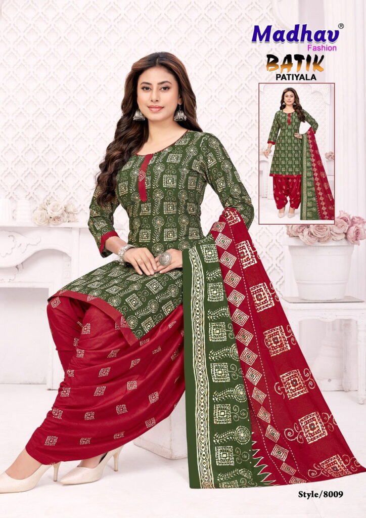 Beautiful Madhav Batik Patiyala Vol 8 Cotton Printed Dress Material Collection Wholesale 2026 10 Beautiful Madhav Batik Patiyala Vol 8 Cotton Printed Dress Material Collection Wholesale 2026