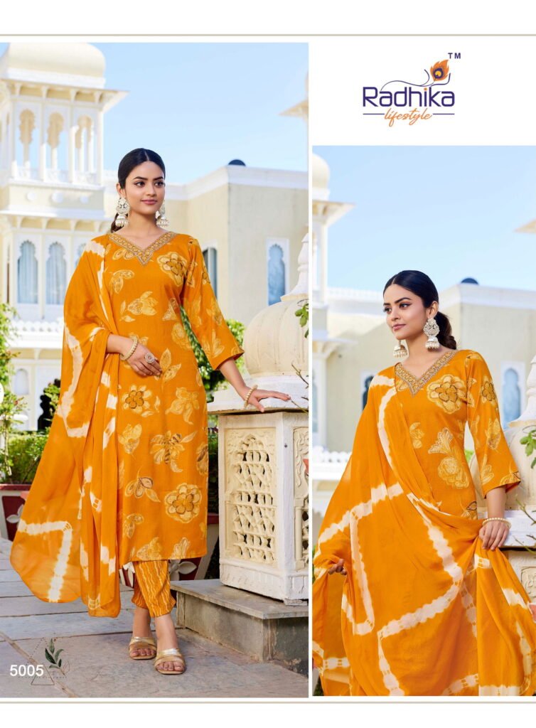 Buy Radhika Siri Vol 5 Rayon Foil Printed Kurti Pant And Dupatta Collection Wholesale 2026 9 Buy Radhika Siri Vol 5 Rayon Foil Printed Kurti Pant And Dupatta Collection Wholesale 2026