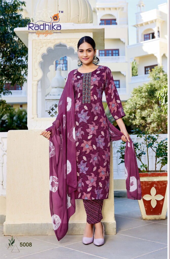 Buy Radhika Siri Vol 5 Rayon Foil Printed Kurti Pant And Dupatta Collection Wholesale 2026 10 Buy Radhika Siri Vol 5 Rayon Foil Printed Kurti Pant And Dupatta Collection Wholesale 2026