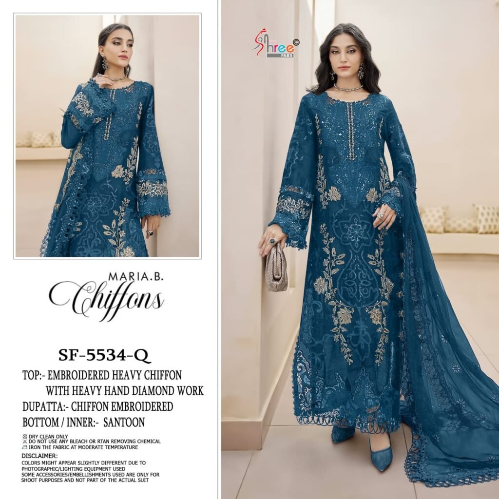 Stylish Shree Sf 5534 Vol 3 Chiffon With Embroidery Pakistani Salwar Kameez Wholesale 2026 2 Stylish Shree Sf 5534 Vol 3 Chiffon With Embroidery Pakistani Salwar Kameez Wholesale 2026