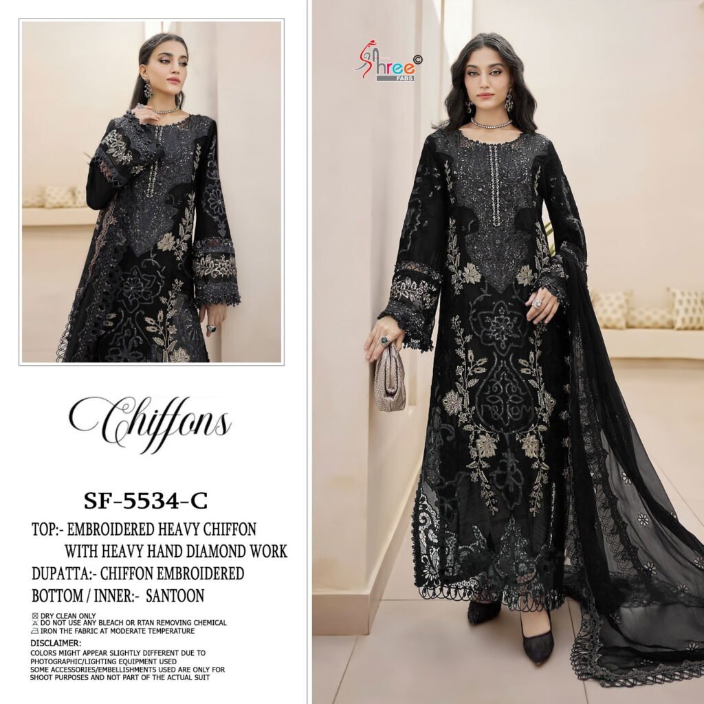 Stylish Shree Sf 5534 Vol 3 Chiffon With Embroidery Pakistani Salwar Kameez Wholesale 2026 3 Stylish Shree Sf 5534 Vol 3 Chiffon With Embroidery Pakistani Salwar Kameez Wholesale 2026