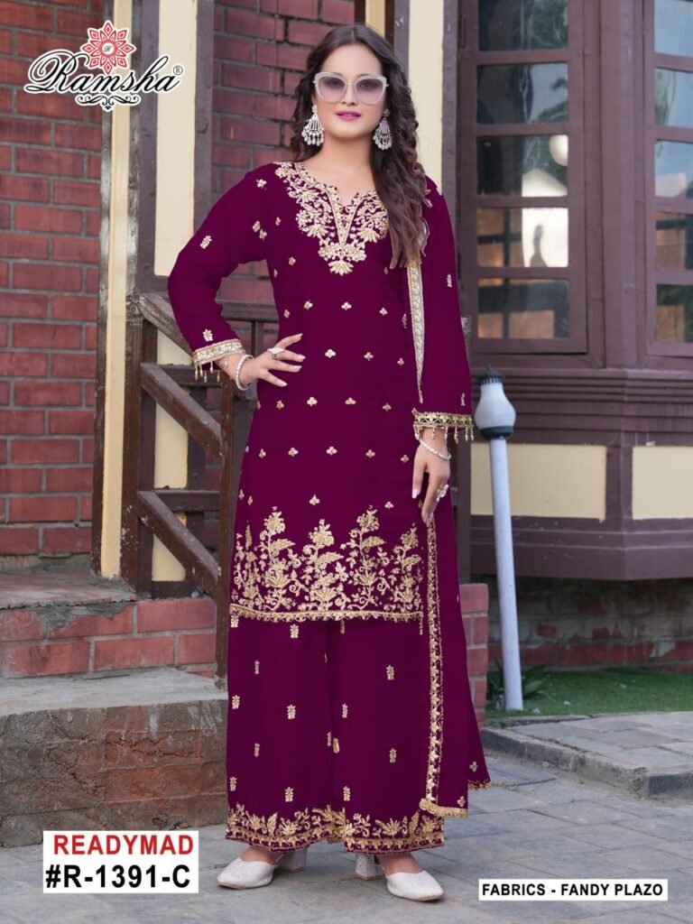 Beautiful Ramsha R 1391 A To D Fandy With Embroidery Work Pakistani Salwar Kameez Wholesale 2026