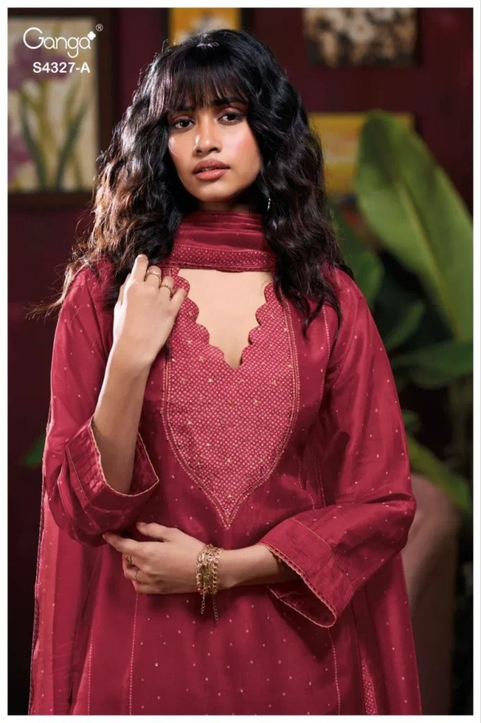 Latest Ganga Leshya 4327 Bemberg Silk Printed Embroidery Salwar Kameez Wholesale 2026