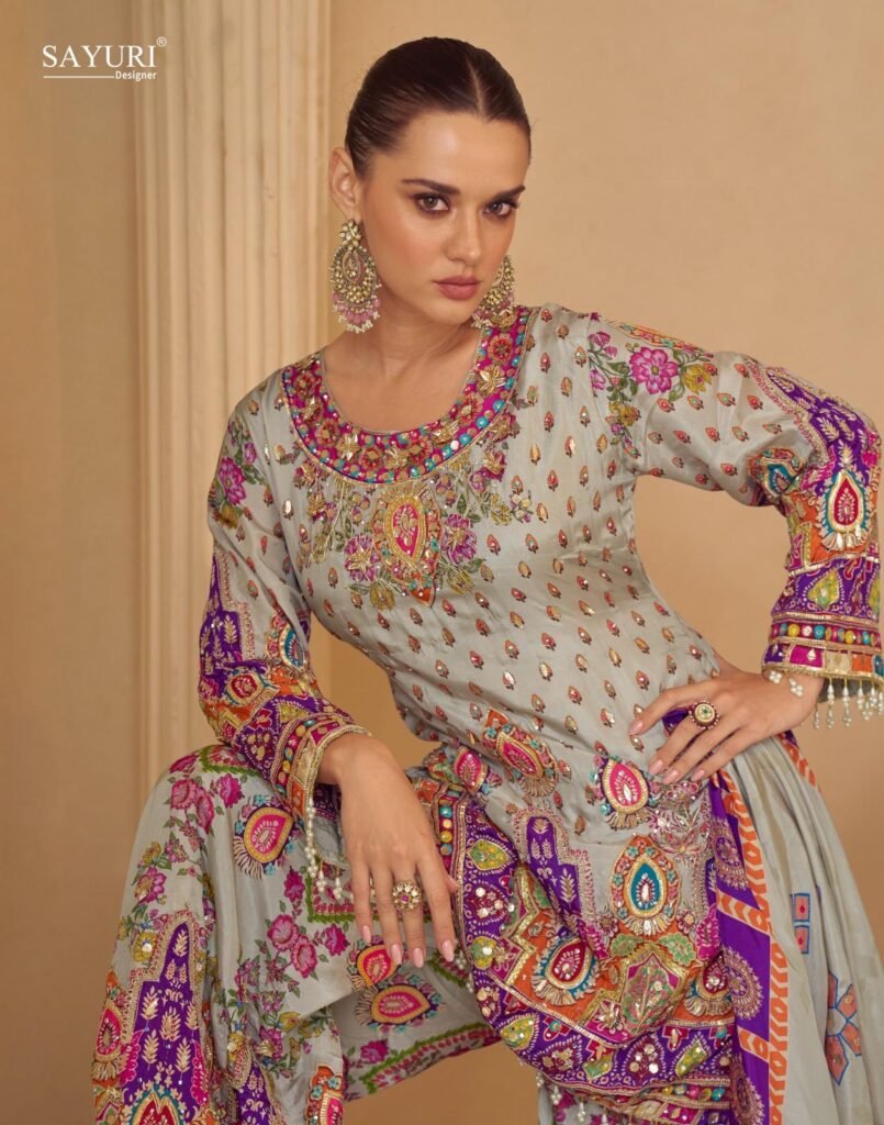 Buy Sayuri Sarthi Crepe Silk Printed Handwork Salwar Kameez Collection Wholesale 2026