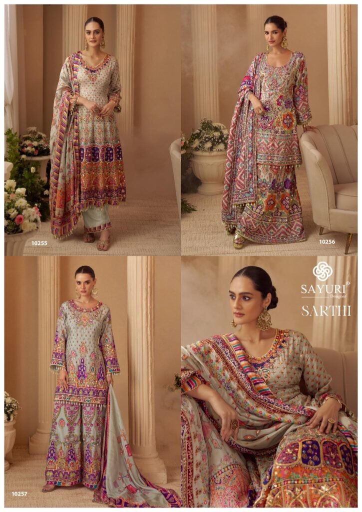 Buy Sayuri Sarthi Crepe Silk Printed Handwork Salwar Kameez Collection Wholesale 2026