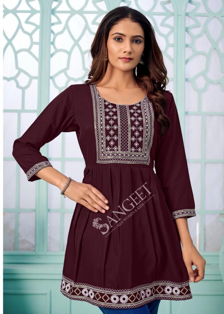 Launching Sangeet Aashini Vol 3 Rayon With Embroidery Work Top Collection Wholesale 2026 2 Launching Sangeet Aashini Vol 3 Rayon With Embroidery Work Top Collection Wholesale 2026