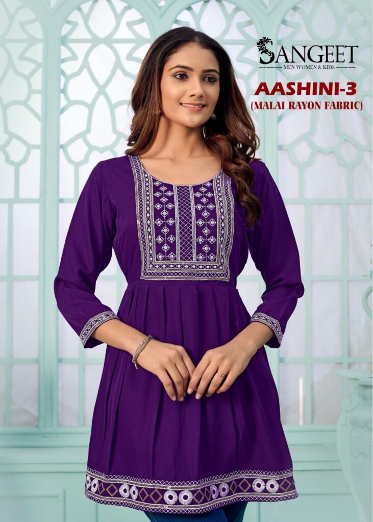 Launching Sangeet Aashini Vol 3 Rayon With Embroidery Work Top Collection Wholesale 2026 4 Launching Sangeet Aashini Vol 3 Rayon With Embroidery Work Top Collection Wholesale 2026