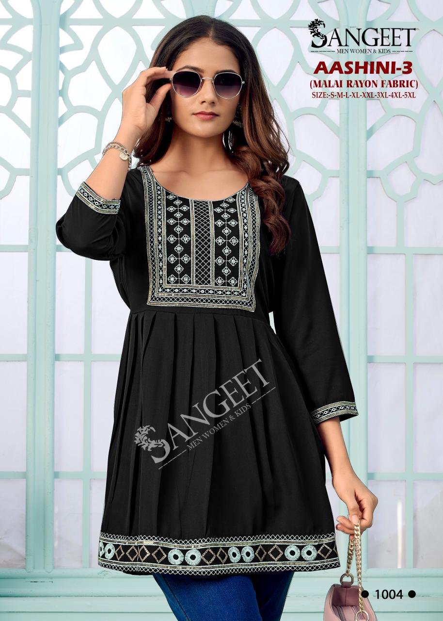 Sangeet Aashini Vol 3 Rayon With Embroidery Work Top Collection Wholesale 8 Launching Sangeet Aashini Vol 3 Rayon With Embroidery Work Top Collection Wholesale 2026