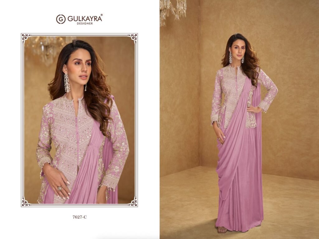 Launching Gulkayra Mirza Chinon With Embroidery Work Designer Indo Western Collection Wholesale 2026 4 Launching Gulkayra Mirza Chinon With Embroidery Work Designer Indo Western Collection Wholesale 2026