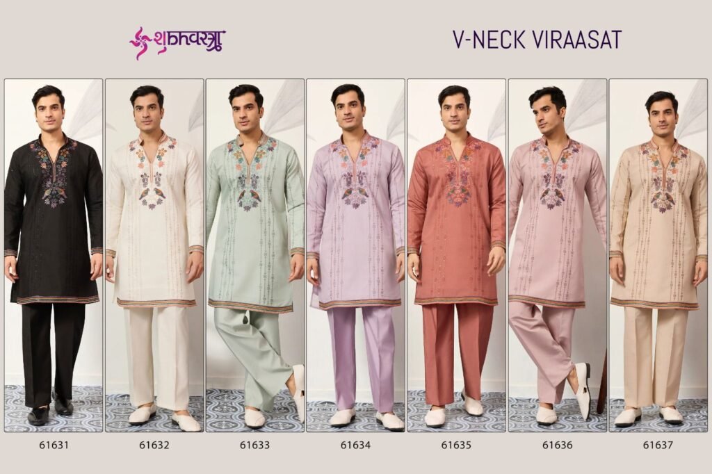 Buy Shubhvastra V Neck Viraasat Viscose Silk Thread Work Kurta And Bottom Wholesale 2026 12 Buy Shubhvastra V Neck Viraasat Viscose Silk Thread Work Kurta And Bottom Wholesale 2026