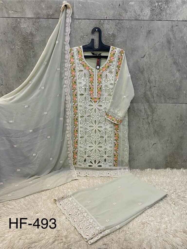 Beautiful Hoor Tex Hf 493 A to D Heavy Georgette Designer Pakistani Salwar Suit Collection Wholesale 2026 5 Beautiful Hoor Tex Hf 493 A to D Heavy Georgette Designer Pakistani Salwar Suit Collection Wholesale 2026