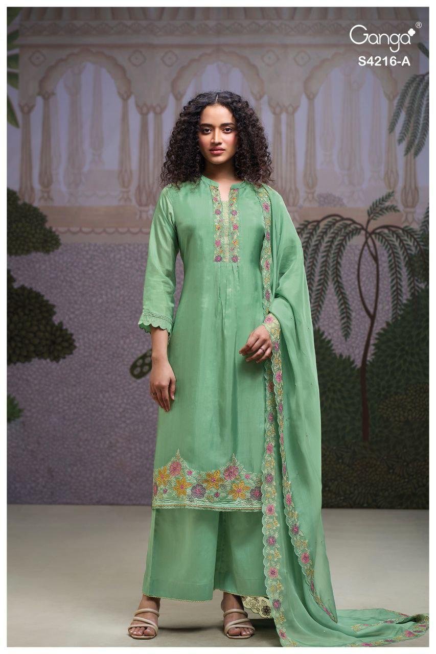 Ganga Bisha 4216 Bemberg Silk With Embroidery Work Salwar Kameez Wholesale 5 Beautiful Ganga Bisha 4216 Bemberg Silk With Embroidery Work Salwar Kameez Wholesale 2026