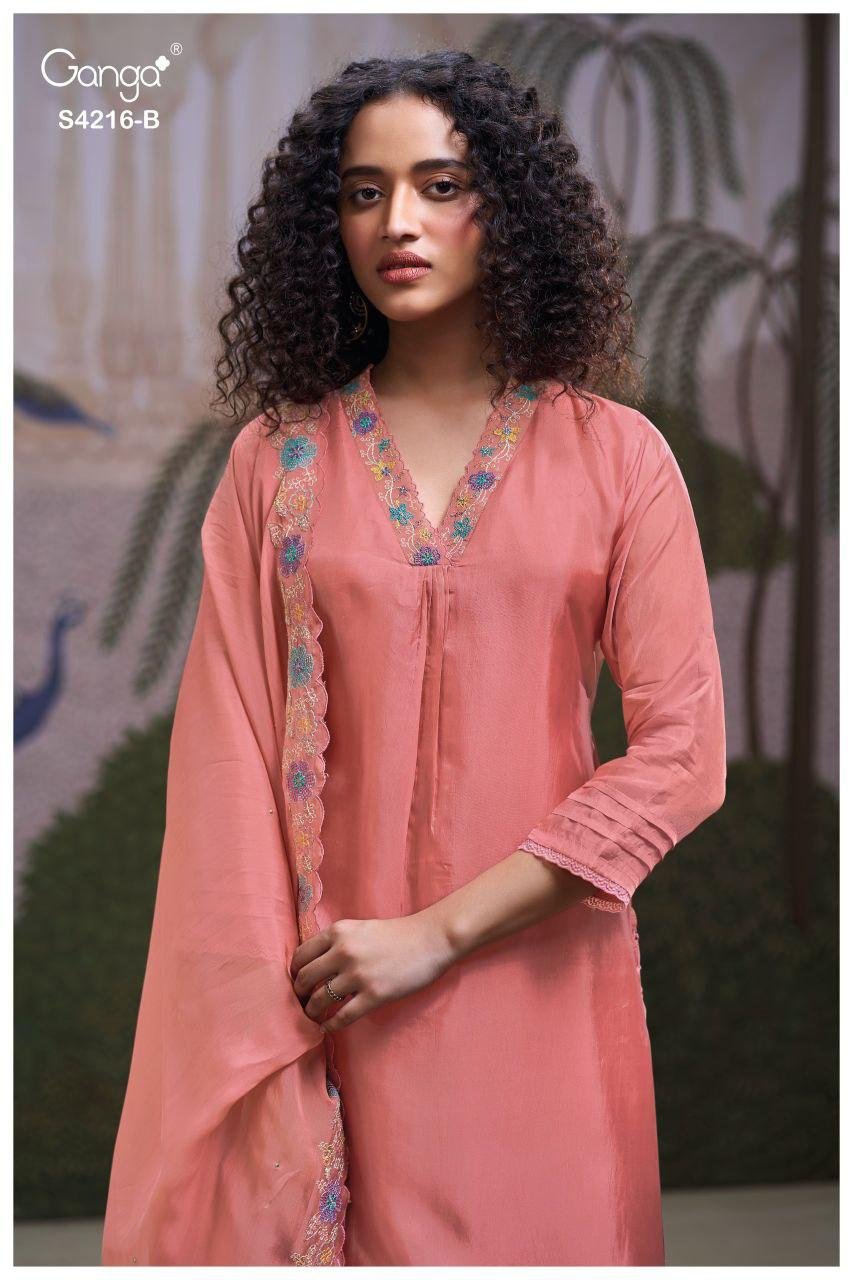 Ganga Bisha 4216 Bemberg Silk With Embroidery Work Salwar Kameez Wholesale 4 Beautiful Ganga Bisha 4216 Bemberg Silk With Embroidery Work Salwar Kameez Wholesale 2026
