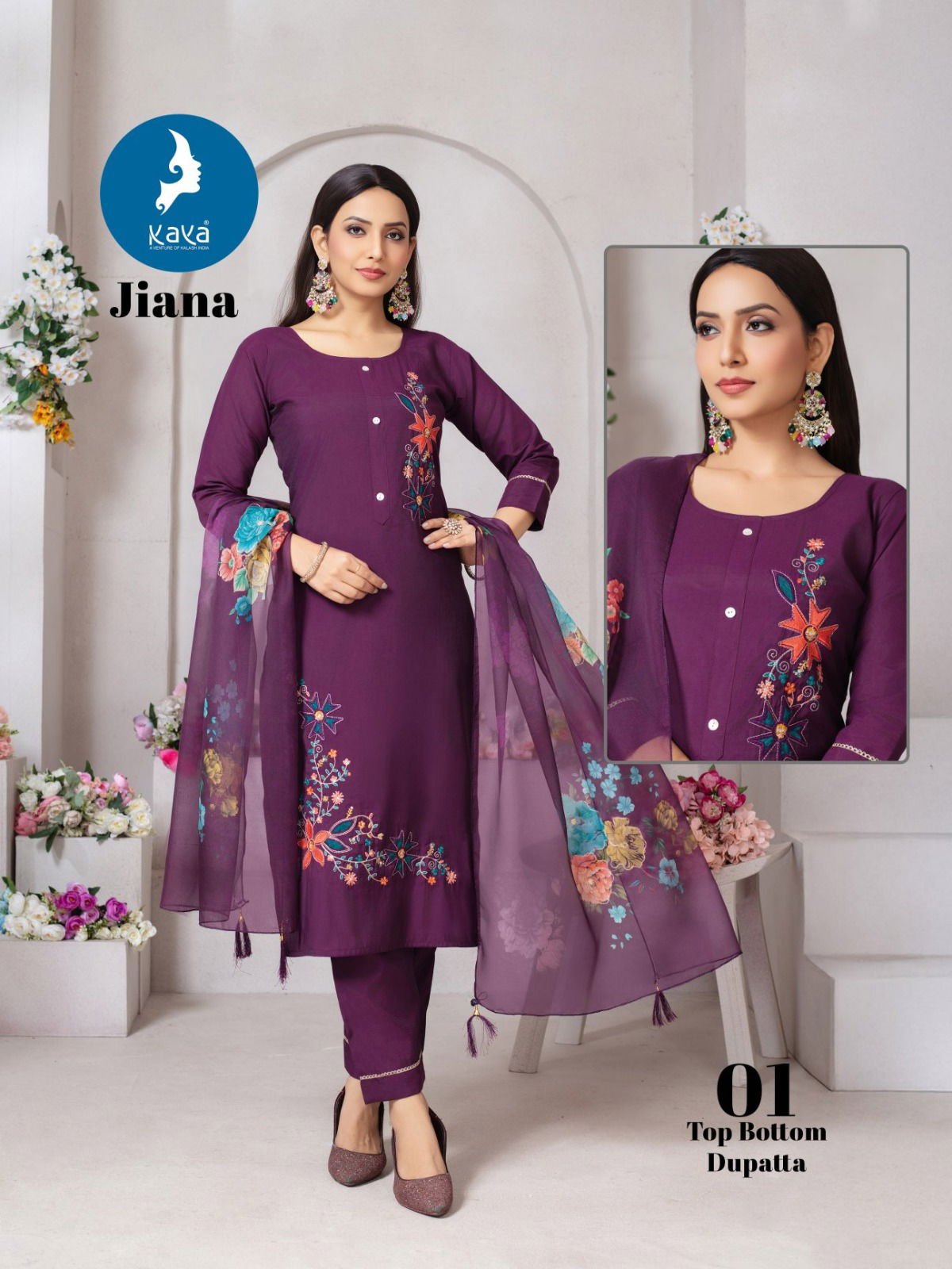 Kaya Jiana Roman Silk With Work Kurti Pant And Dupatta Collection Wholesale 6 Buy Kaya Jiana Roman Silk With Work Kurti Pant And Dupatta Collection Wholesale 2026