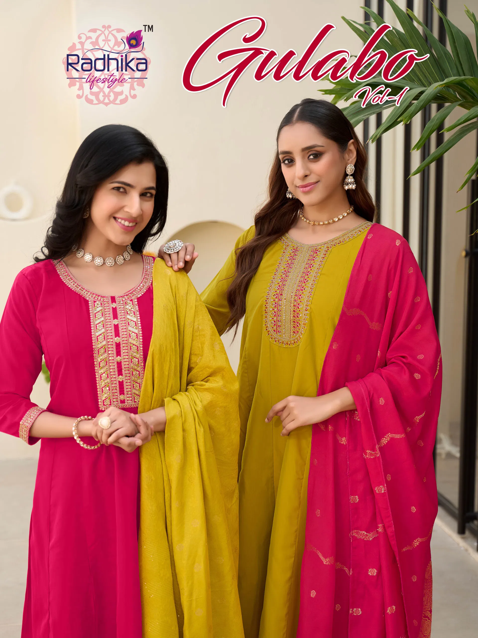 Radhika Gulabo Vol 1 Rangeela With Work Kurti Pant And Dupatta Wholesale