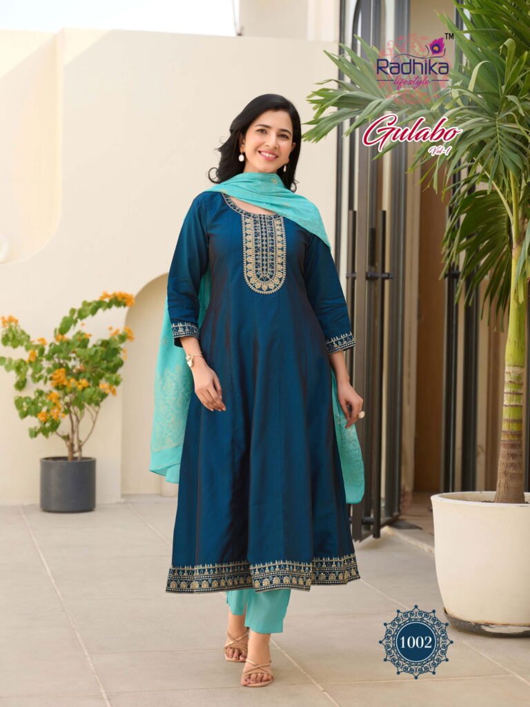 Buy Radhika Gulabo Vol 1 Rangeela With Work Kurti Pant And Dupatta Wholesale 2026