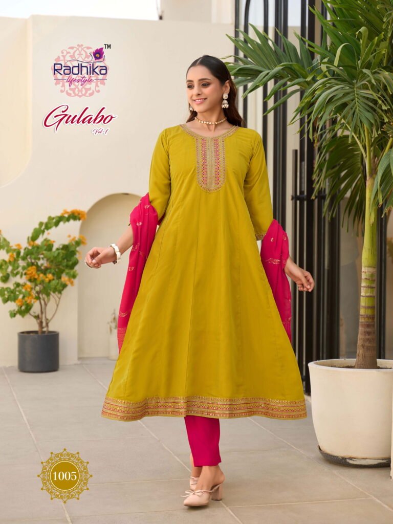 Buy Radhika Gulabo Vol 1 Rangeela With Work Kurti Pant And Dupatta Wholesale 2026