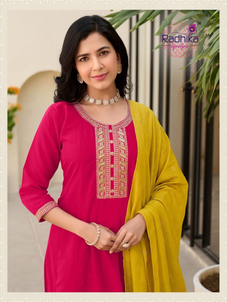 Buy Radhika Gulabo Vol 1 Rangeela With Work Kurti Pant And Dupatta Wholesale 2026