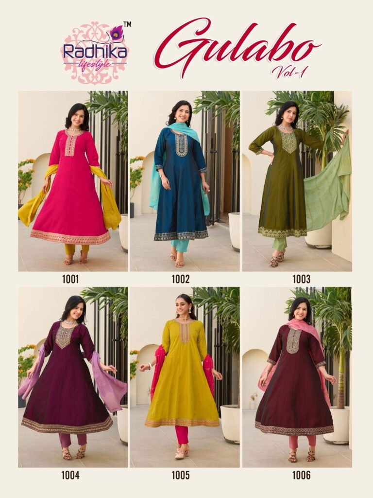 Buy Radhika Gulabo Vol 1 Rangeela With Work Kurti Pant And Dupatta Wholesale 2026
