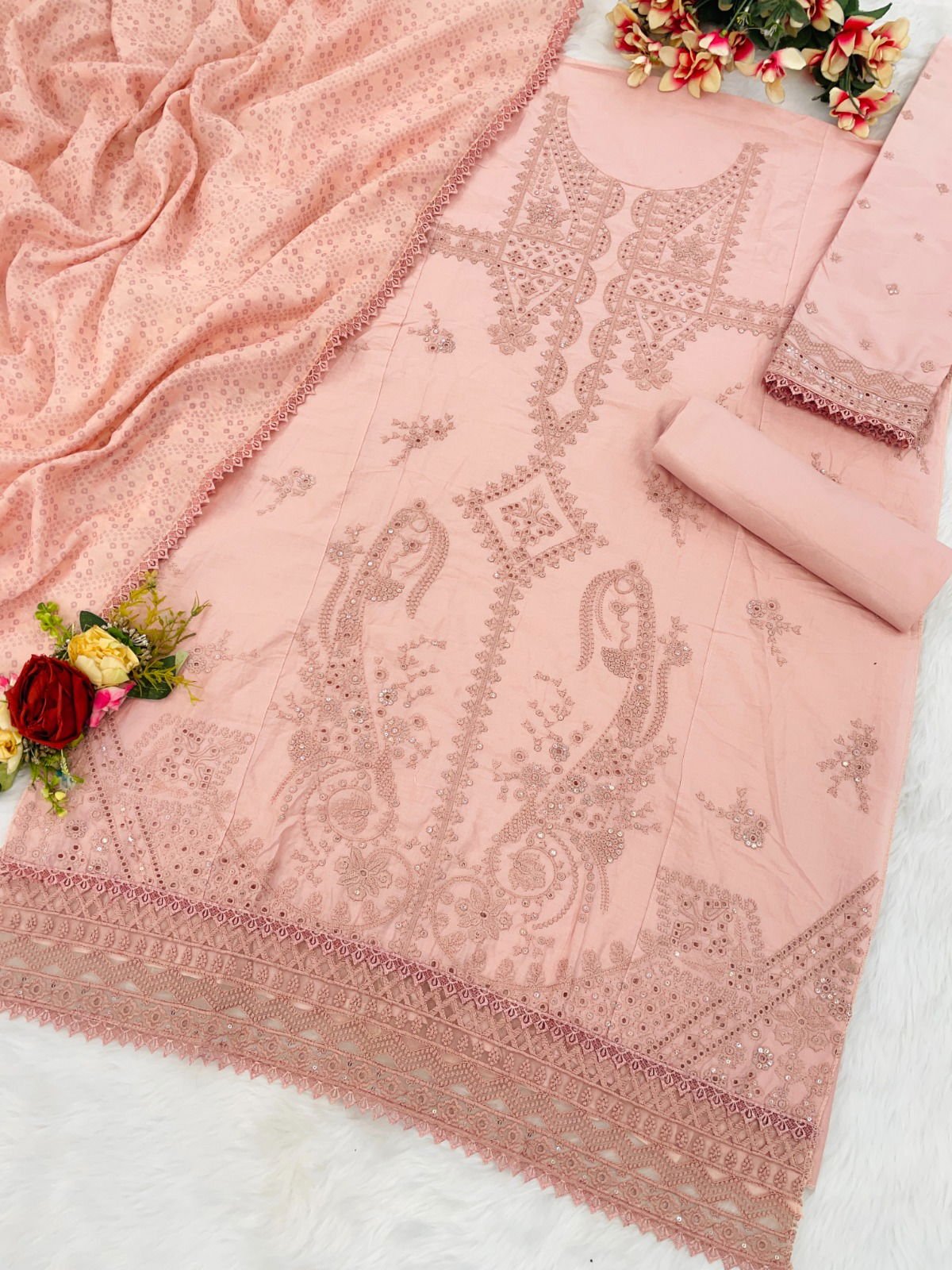 Sitarah 905 Cotton Peach Eid Wear Embroidery Work Pakistani Dress Collection Wholesale 11 Buy Sitarah 905 Cotton Peach Eid Wear Embroidery Work Pakistani Dress Collection Wholesale 2026