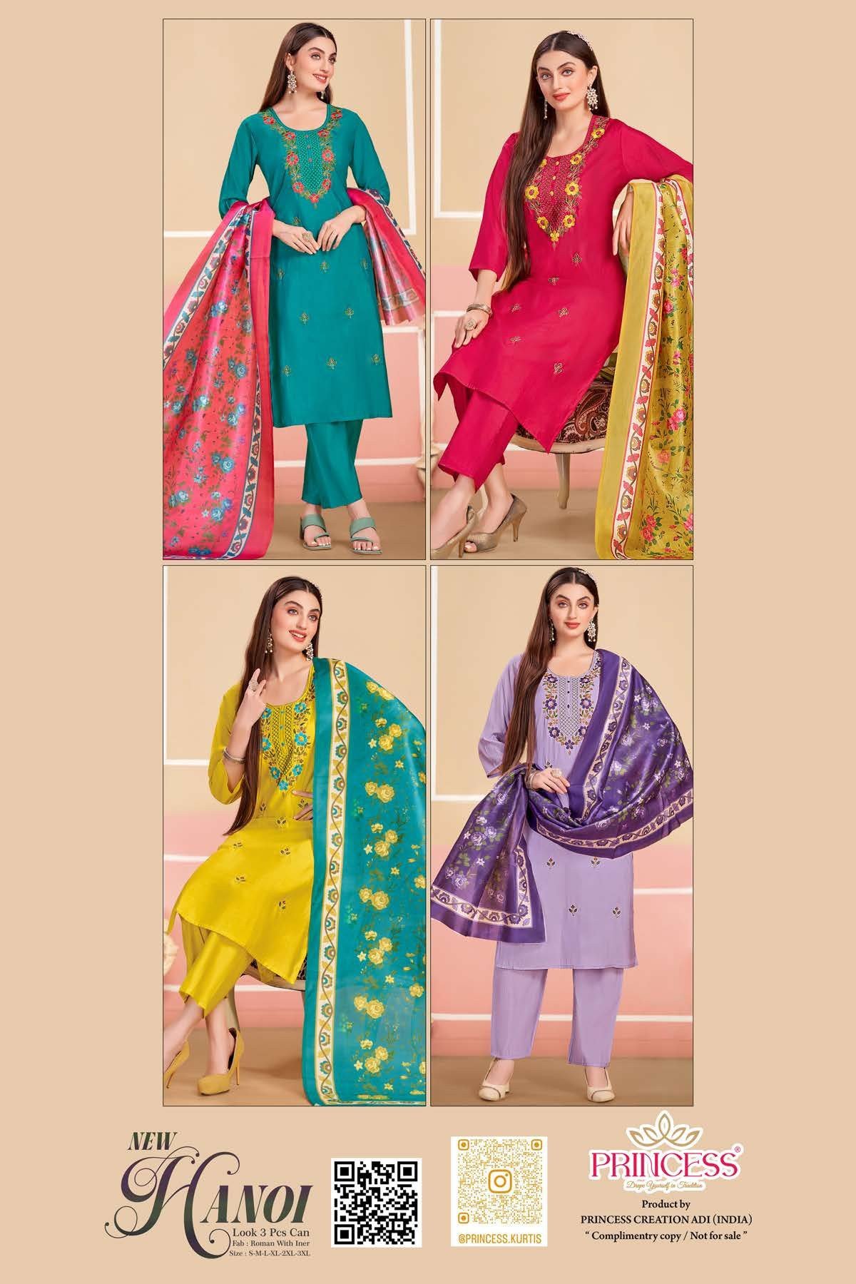 Hanoi Look Roman Silk With Embroidery Worked Kurti With Bottom Dupatta Wholesale 8 Buy Hanoi Look Roman Silk With Embroidery Worked Kurti With Bottom Dupatta Wholesale 2026