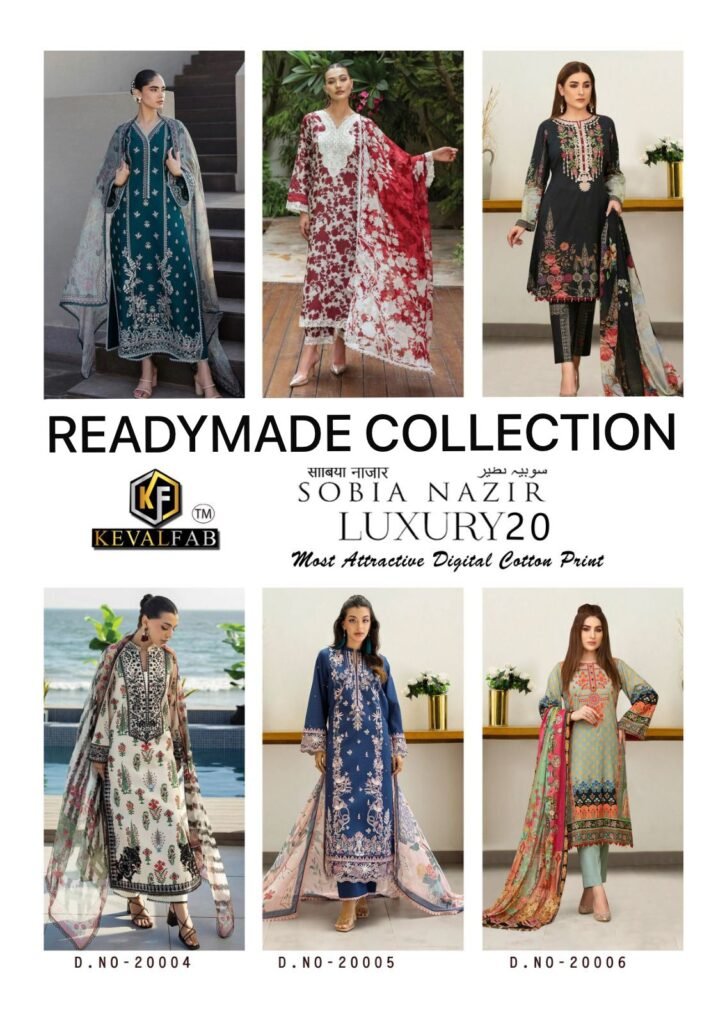 Stylish Keval Sobia Nazir Vol 20 Readymade Cotton Printed Karachi Collection Wholesale 2026