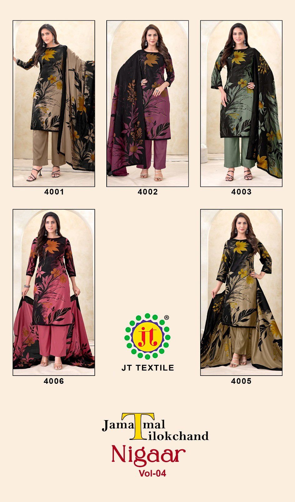 Jt Nigaar Vol 4 Rayon With Foil Printed Dress Material Collection Wholesale 9 Launching Jt Nigaar Vol 4 Rayon With Foil Printed Dress Material Collection Wholesale 2026