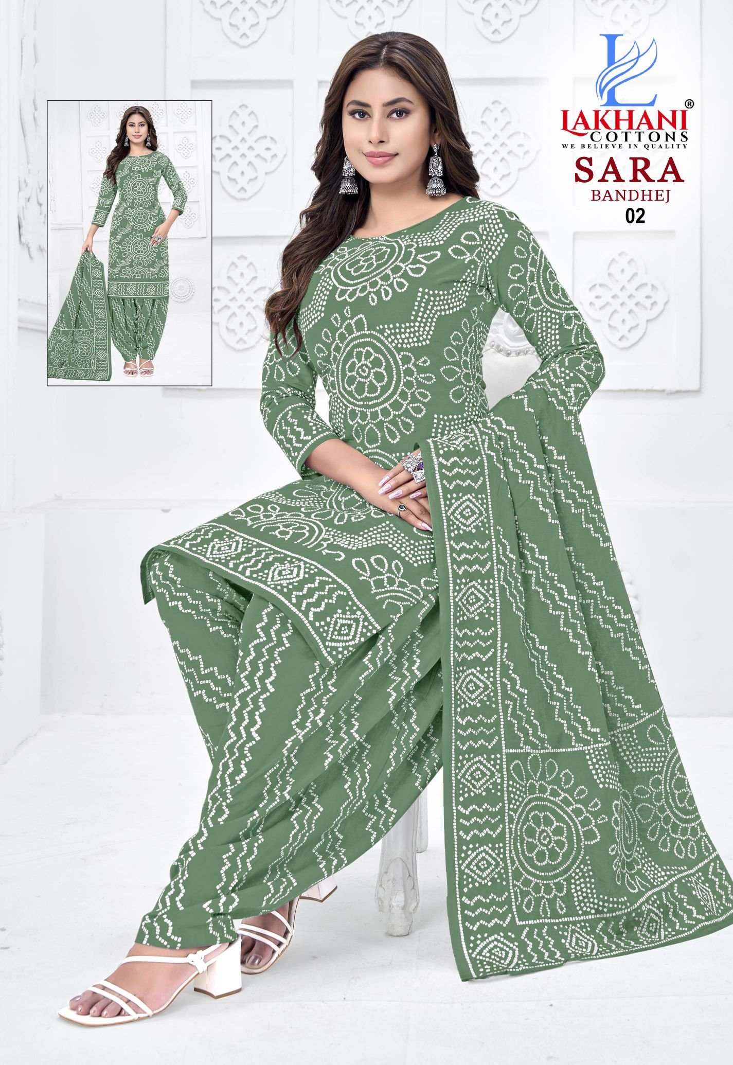 Lakhani Sara Bandhej Vol 01 Cotton Printed Dress Material Collection Wholesale 5 Stylish Lakhani Sara Bandhej Vol 01 Cotton Printed Dress Material Collection Wholesale 2026