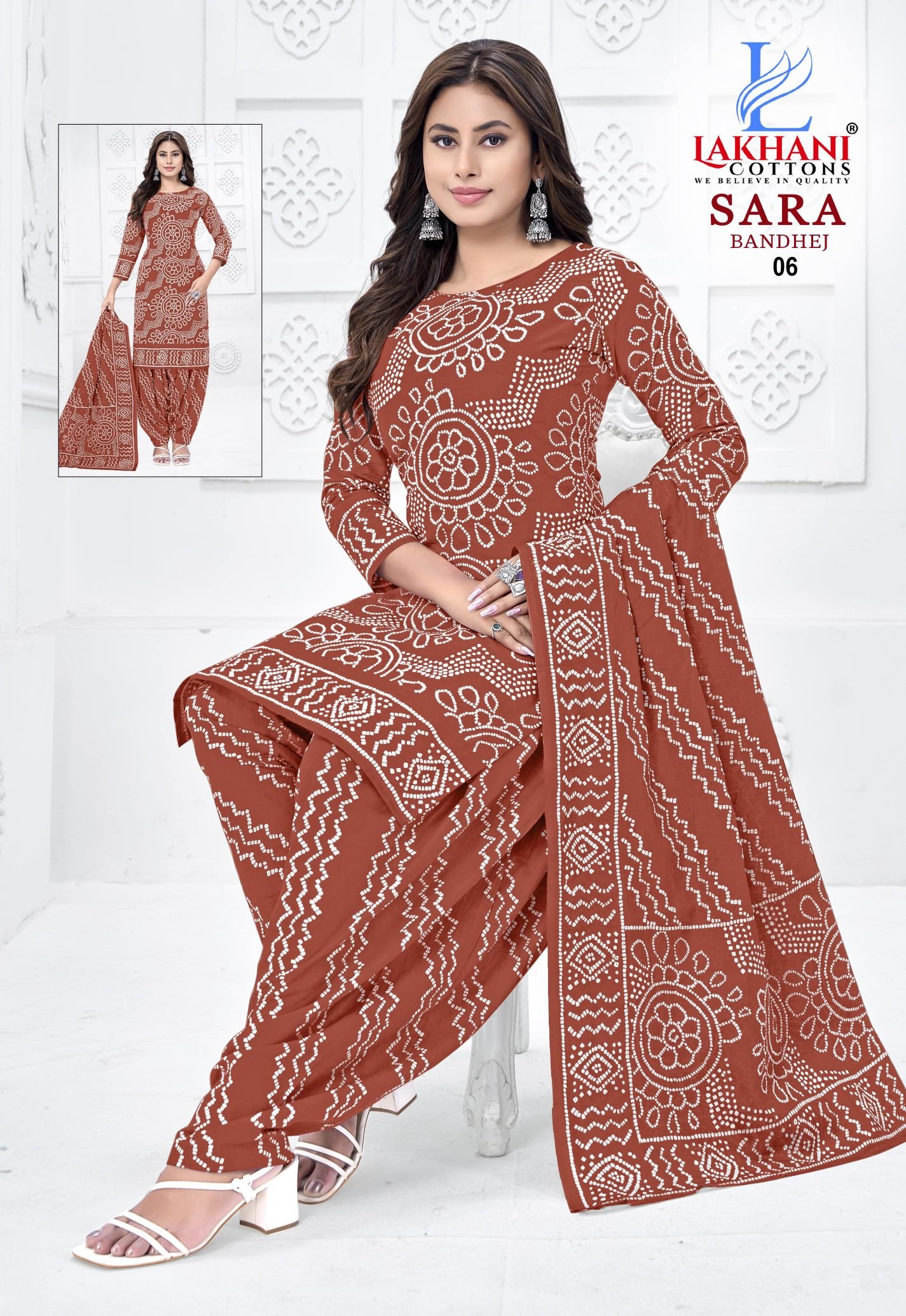 Lakhani Sara Bandhej Vol 01 Cotton Printed Dress Material Collection Wholesale 9 Stylish Lakhani Sara Bandhej Vol 01 Cotton Printed Dress Material Collection Wholesale 2026