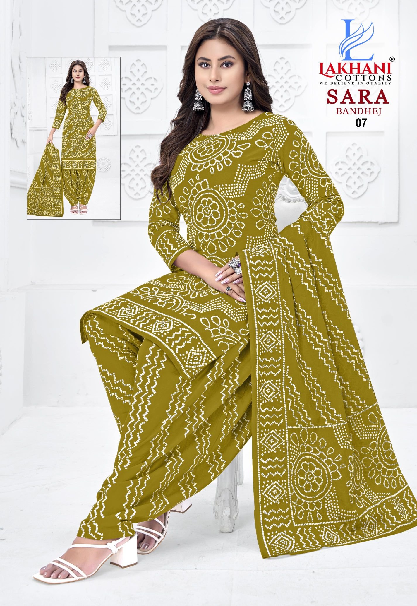 Lakhani Sara Bandhej Vol 01 Cotton Printed Dress Material Collection Wholesale 10 Stylish Lakhani Sara Bandhej Vol 01 Cotton Printed Dress Material Collection Wholesale 2026