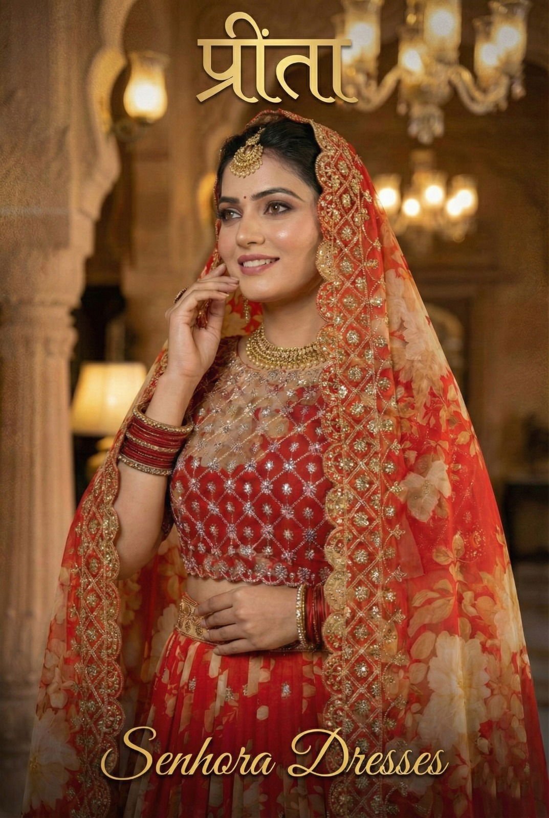 Senhora Preeta 7107 And 08 Georgette Printed Embroidery Lehenga Choli Collection Wholesale